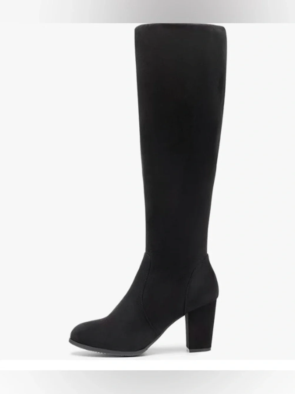Dream Pairs Black Over-the-Knee Block Heel Boots Size 8